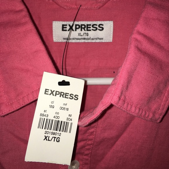 Men’s EXPRESS linen shirt size XL - Picture 1 of 5